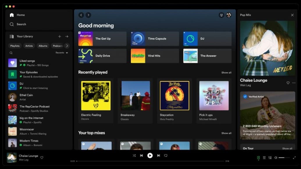 Spotifys Desktop Gets A New Look High Resolution Audio