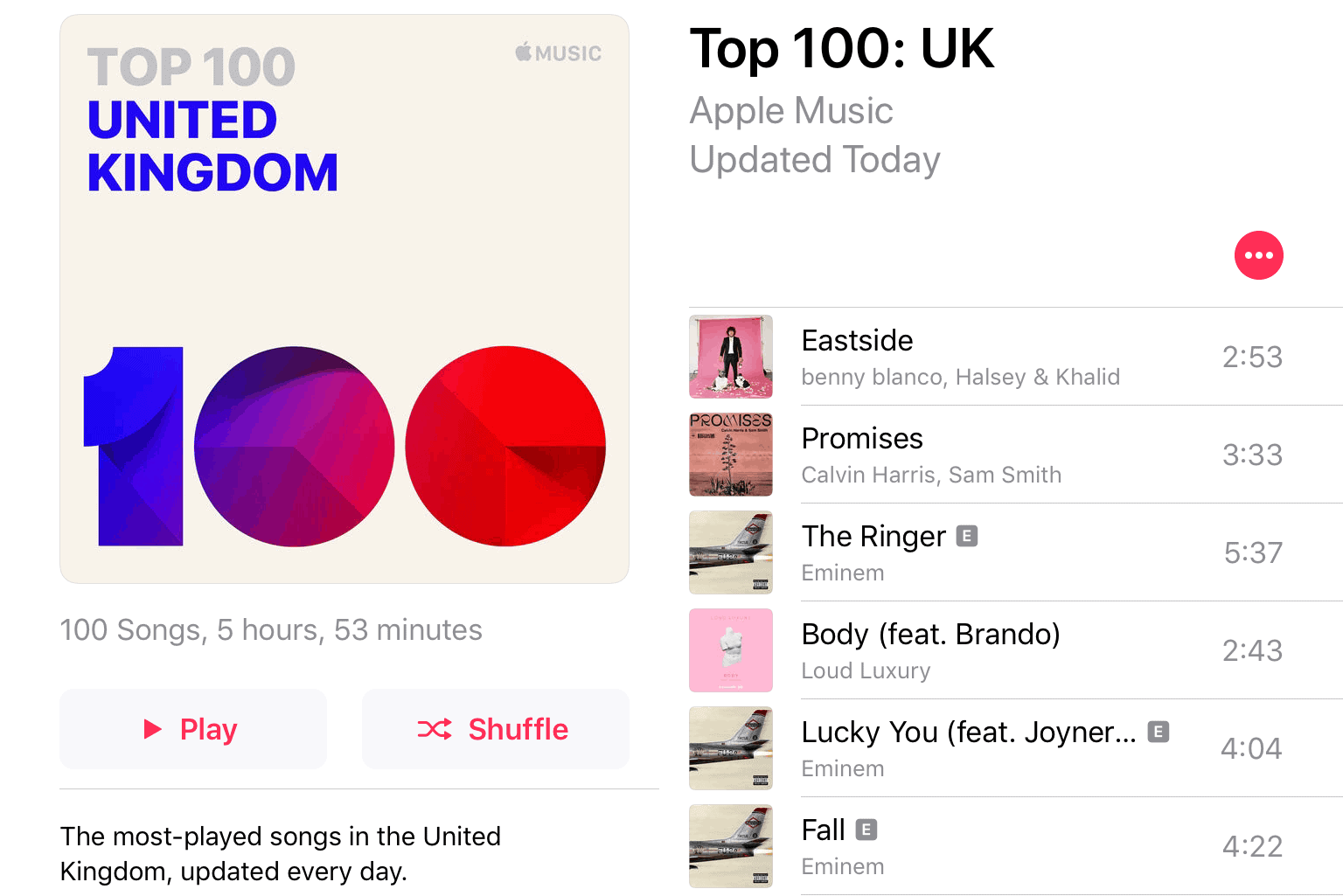 us apple music top 100