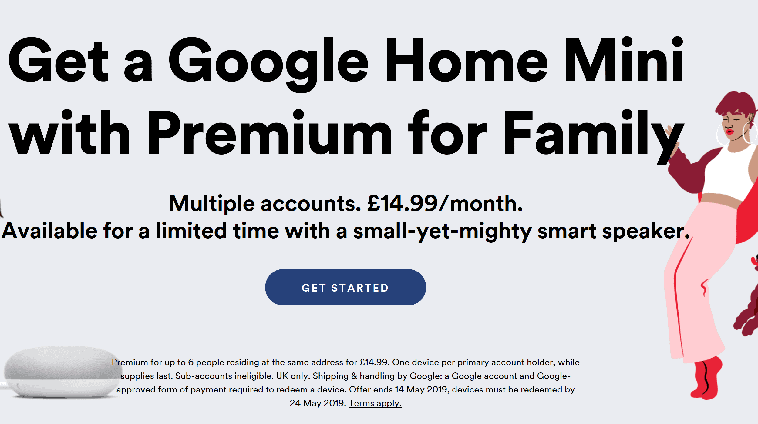 Get a free Google Home Mini in UK with Spotify Family plan High