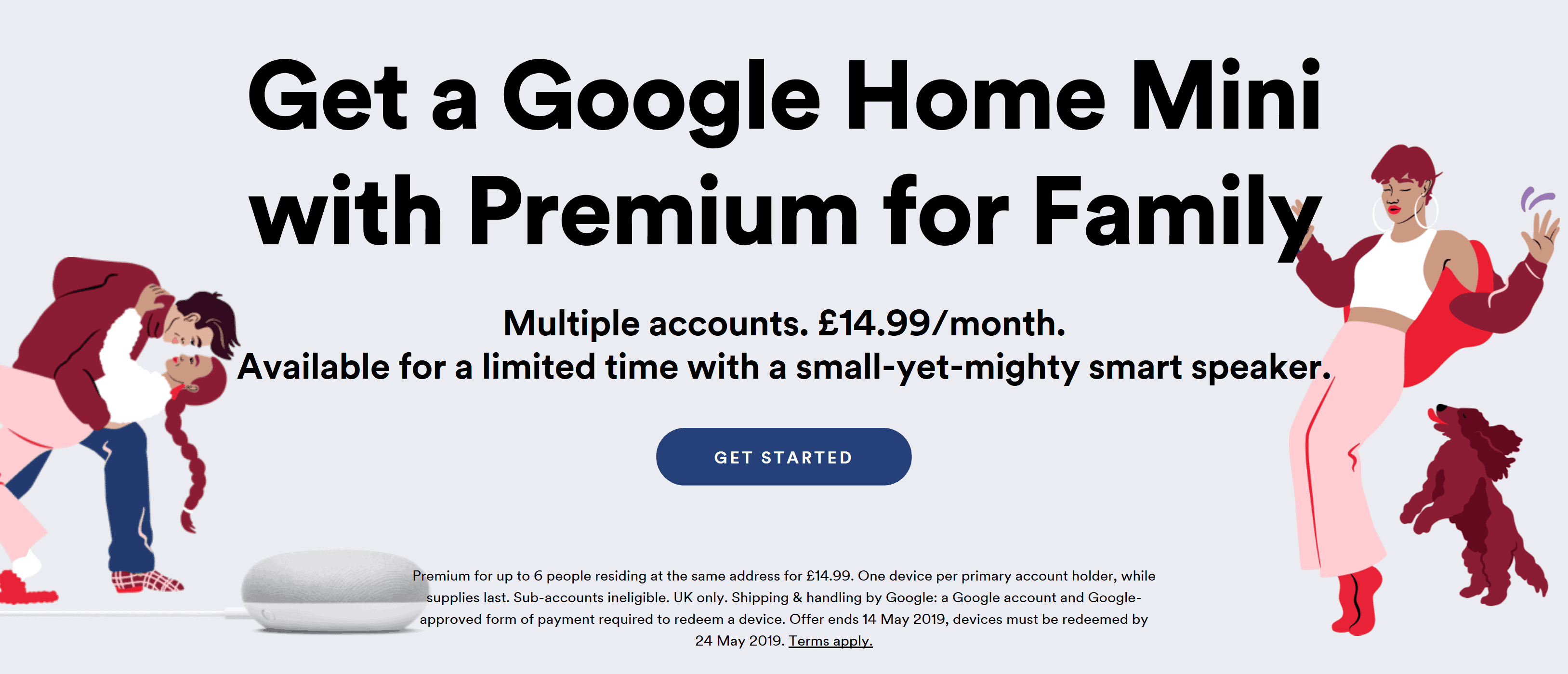 free google home with spotify family account