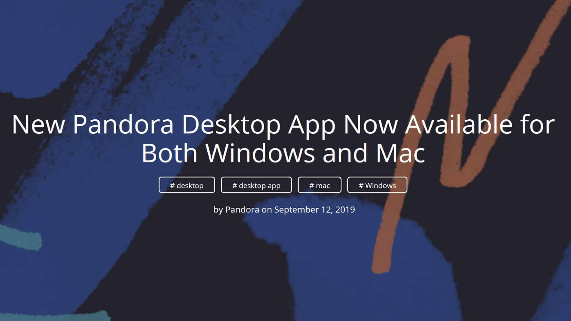 pandora desktop app mac