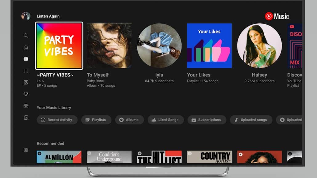 YouTube Music improves TV experience - High Resolution Audio